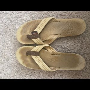 RAINBOW Sandals -Pale Yellow Leather Size 9W